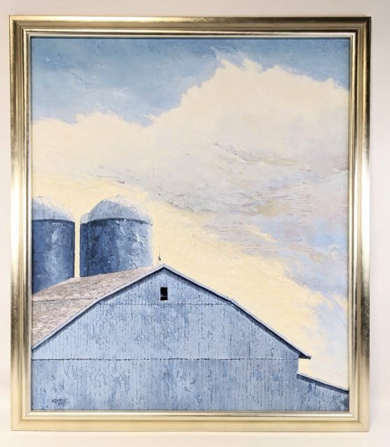 Alan Patrick "Barns & Silos" Oil On Canvas (1 of 4)