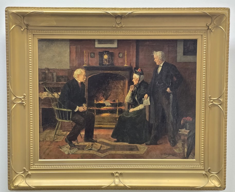 W. Trimaine "Burning The Mortgage" Oil On Board (1 of 4)