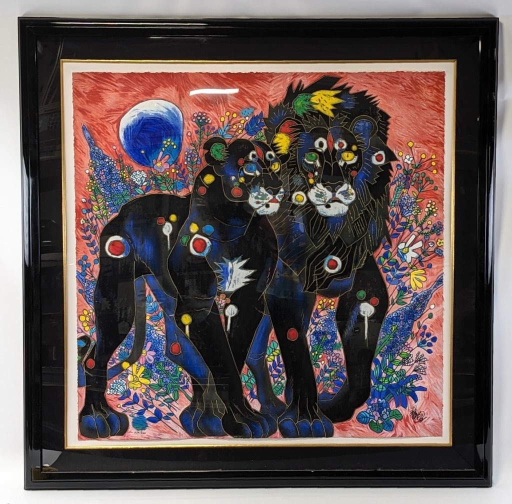 Tie-Feng Jiang "Royal Couple" Signed Serigraph (1 of 5)