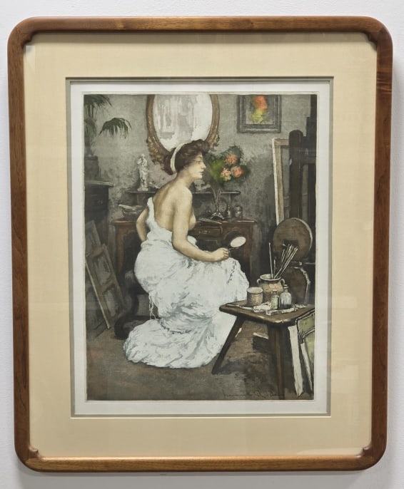 Manuel Robbe "Avant la Pose" Signed Color Aquatint (1 of 4)