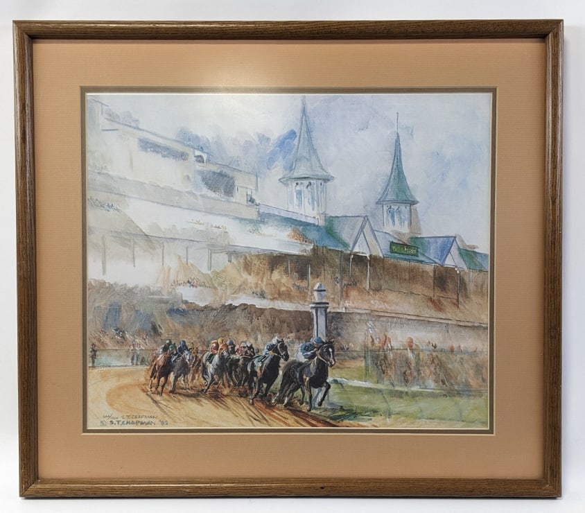 1982 S.T. Chapman "Horse Race" Ltd Ed Framed Print (1 of 4)