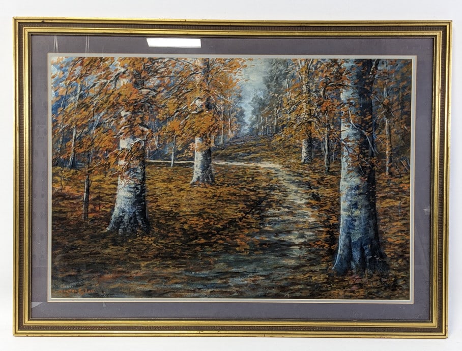 Walter Eyden Fall Landscape Watercolor On Paper (1 of 4)