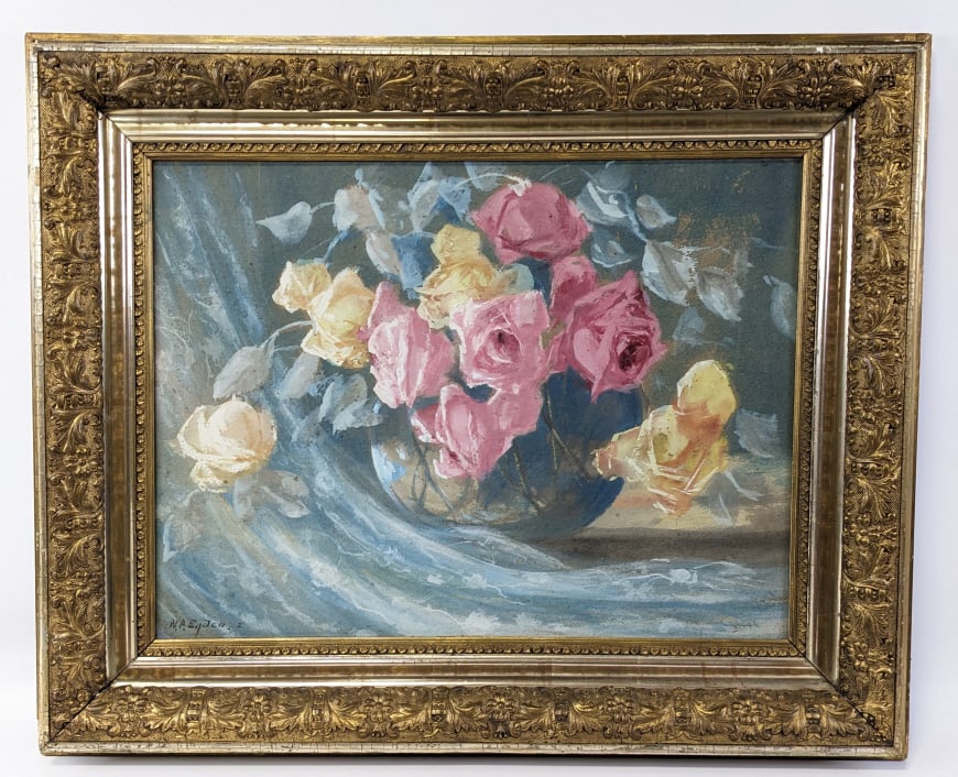 Walter Eyden Roses Still Life Watercolor On Paper (1 of 4)