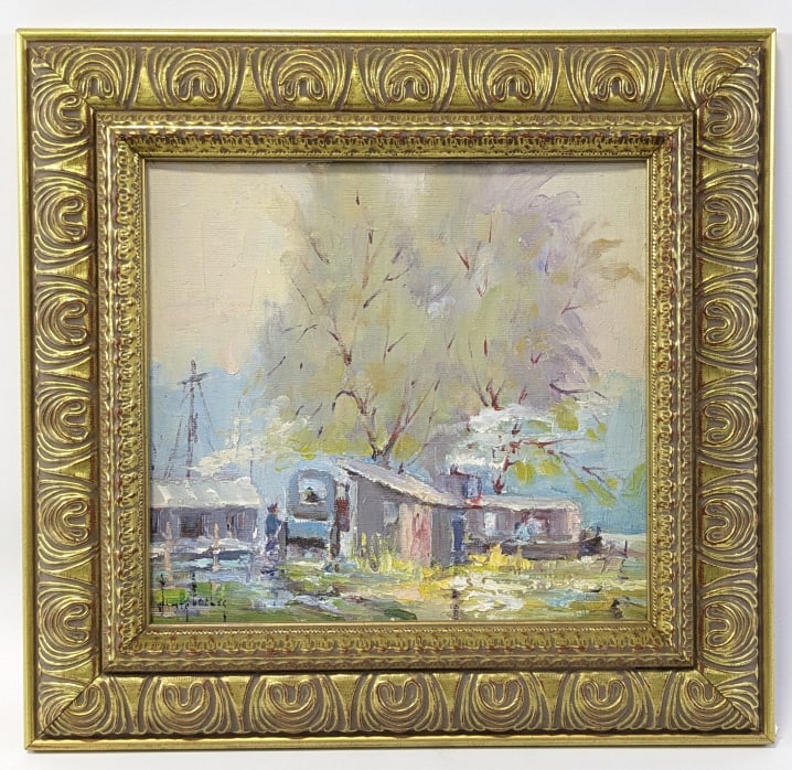 James Eccles Saugatuck Oil On Board Painting (1 of 4)