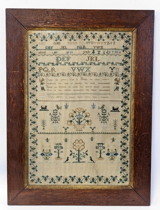 Framed 1832 Alphabet Sampler By Emma Gumm (1 of 3)