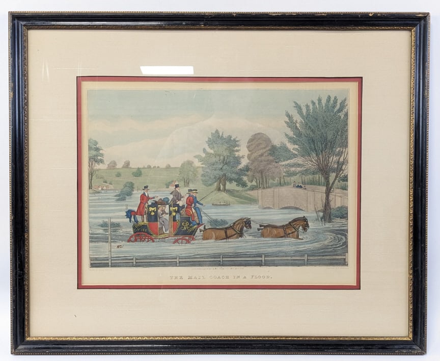 James Pollard The Mail Coach In A Flood Aquatint (1 of 4)