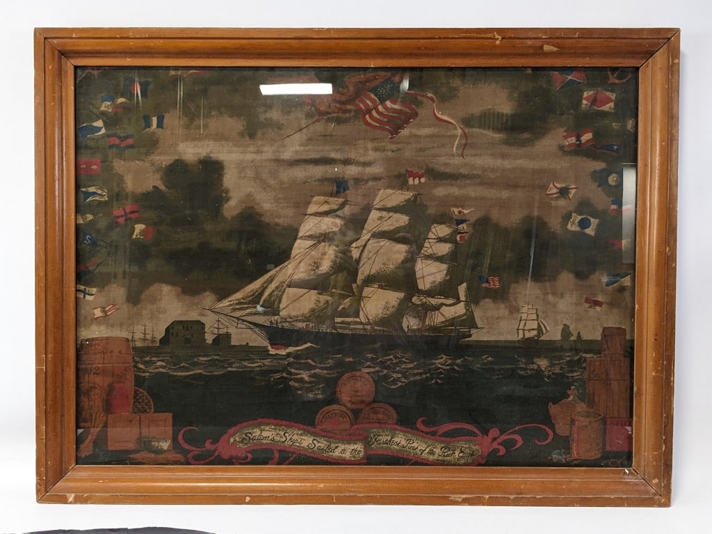 Early Salem's Merchant Ship Print On Fabric (1 of 3)