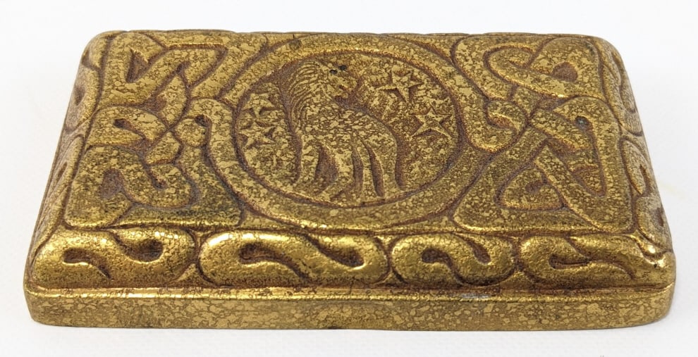 Tiffany Studios NY Bronze Zodiac Paperweight (1 of 6)