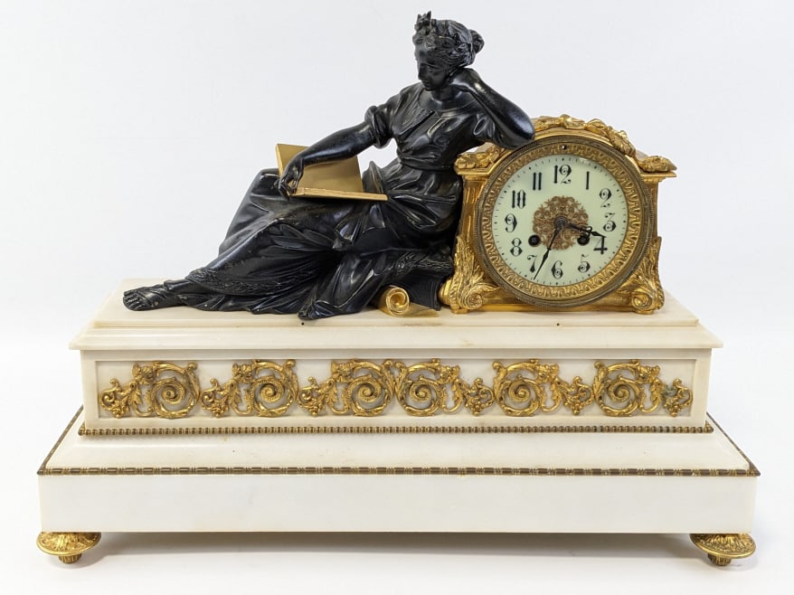 Antique Ansonia Women With Pearls Mantle Clock (1 of 9)