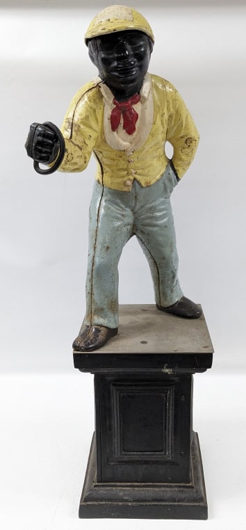 Vintage Cast Iron Lawn Jockey Hitching Post (1 of 17)