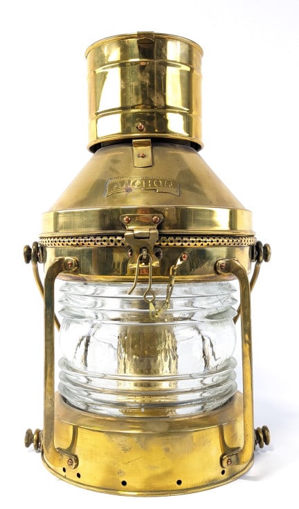 Reproduction Brass Anchor Ships Oil Lantern (1 of 7)