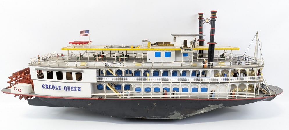 Large Hand-Crafted Creole Queen River Boat Model (1 of 20)