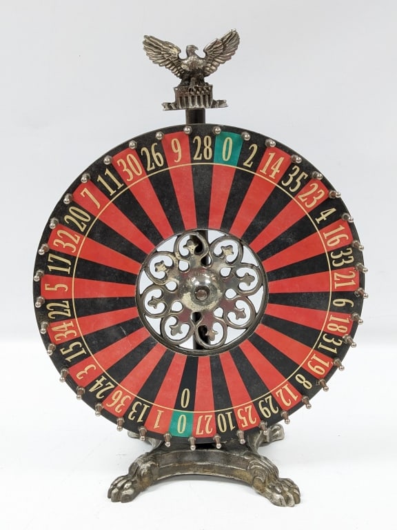Antique Tabletop Gambling Wheel (1 of 10)