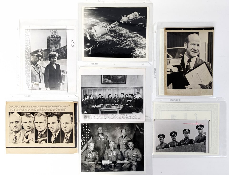 (8) Early Cosmonaut & Soyuz Press Photos W/ COA's (1 of 13)