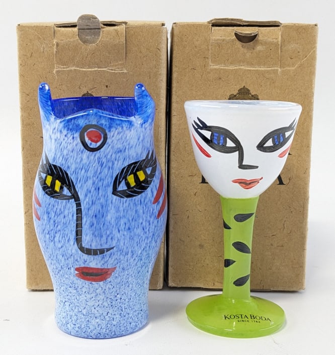 Kosta Boda Open Minds Art Glass Mini Vase & Goblet (1 of 8)