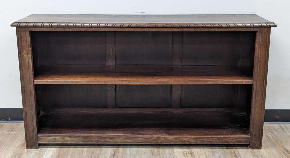 Antique Oak Open Bookcase (1 of 4)