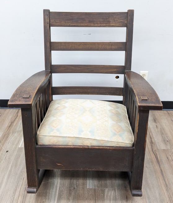 Harden Mission Oak Wavy-Arm Rocker (1 of 7)