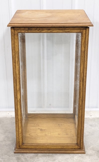 Antique Oak & Glass Countertop Showcase (1 of 7)
