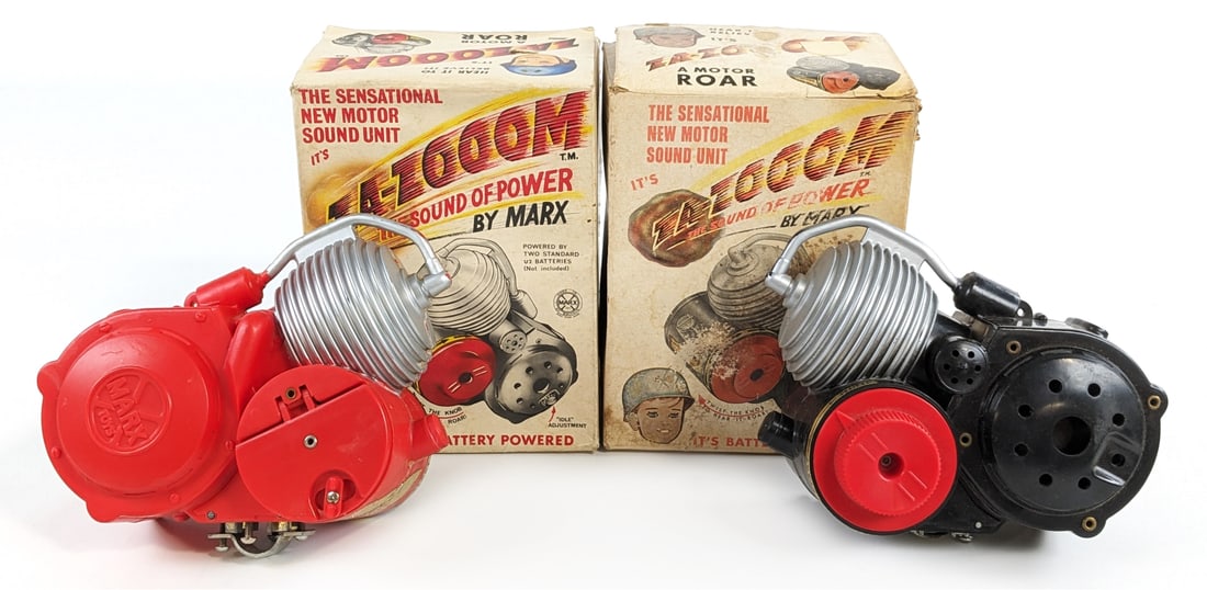 Vtg 60s MARX Za-Zooom Za Zoom Bicycle Mount Battery Op Motor
