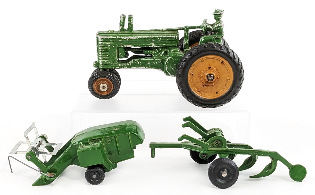 Ertl John Deere Model A Tractor, Slik Plow, & Slik Combine (1 of 17)