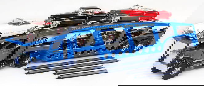 Fred Thompson Smith Miller Auto Transporter Car Carrier Truck w/ (6) Cars (1 of 20)