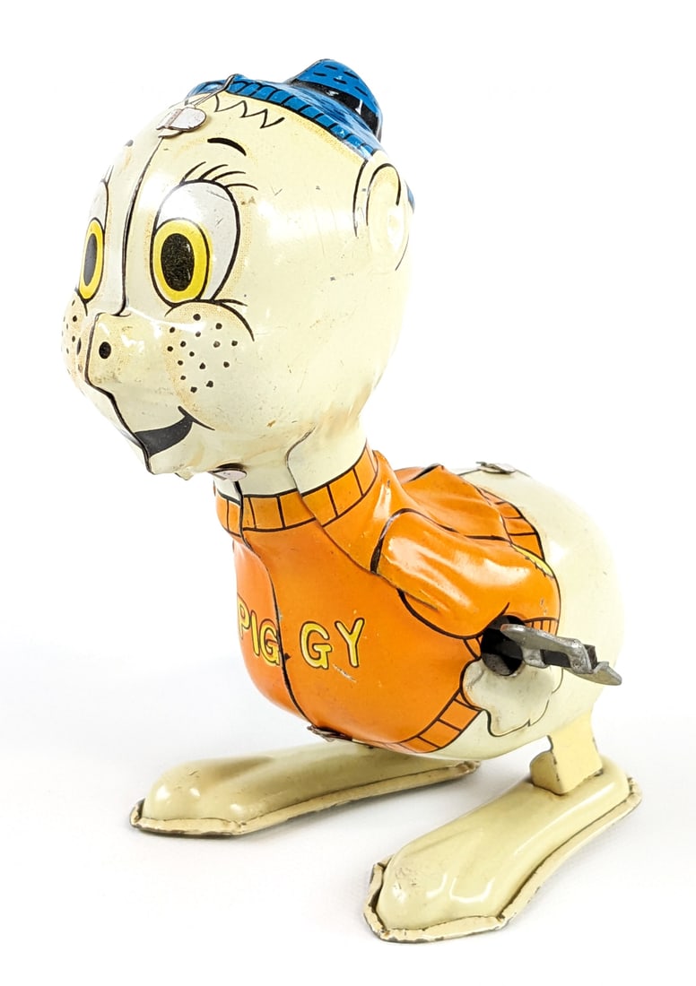 Marx Tin Windup Hopping Patsy The Pig (1 of 9)