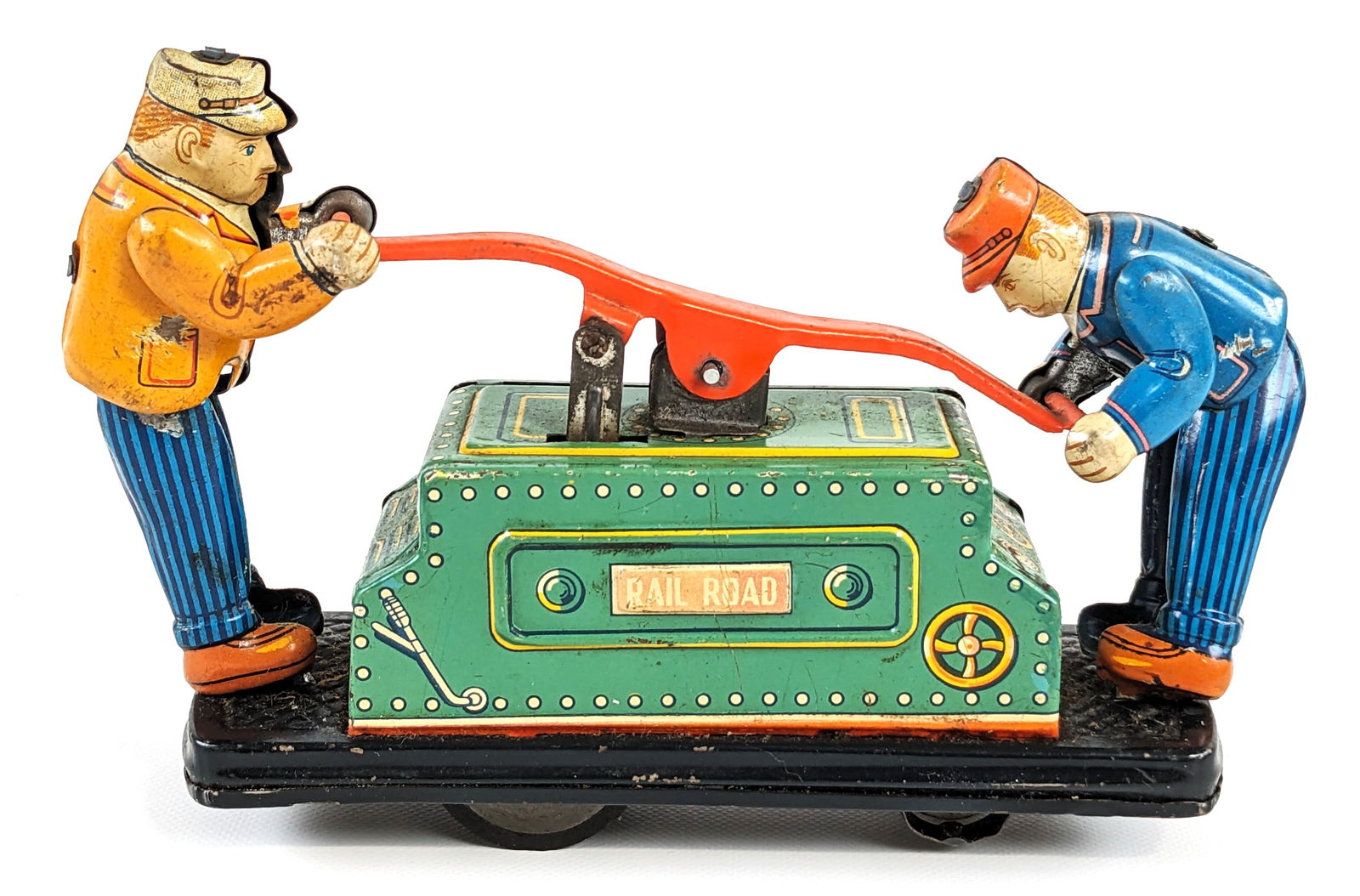 Japan Tin Windup Rail Road Hand Car (1 of 9)