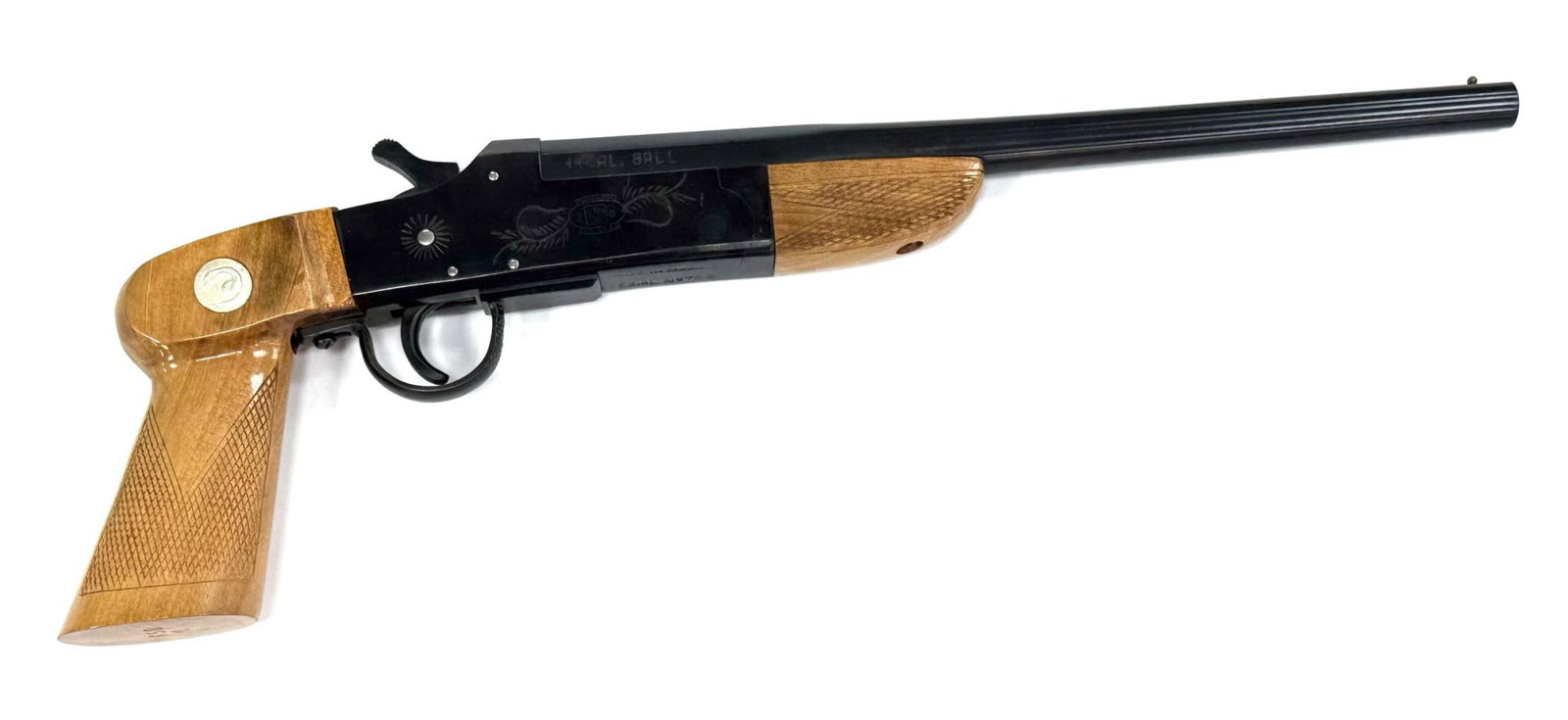 Luko Model B-300/1 .44 Caliber Ball Single Shot Snake Gun: Luko Model B-300/1 .44 Caliber Ball Single Shot Snake Gun.? The Luko Model B-300 snake gun is in very nice used condition.? Barrel measures 11 3/4 inches in length.? Bore is clean and the wood stock i