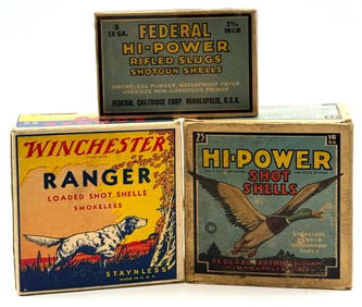 (3) Federal & Winchester .16 Ga Shotgun Ammo
