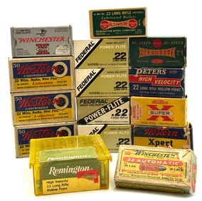 630 Rounds of Western, Remington, Federal , Peters and Winchester .22 Caliber Rifle Ammo
