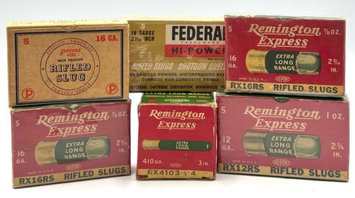 Remington Express, Peters & Federal Hi-Power .12, 16 & 410 Ga Shotgun Shells in Boxes