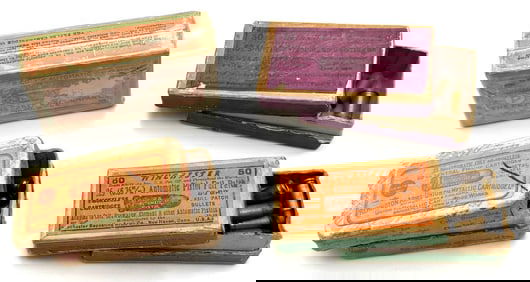 Winchester, Peters & Remington Antique Boxes with Ammo