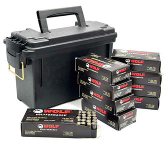 450 Rounds Wolf Polyformance 9mm Luger Ammo in Case