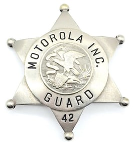 Obsolete Motorola Inc. Guard Badge #42