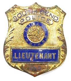 Obsolete South Bend Indiana Police Lieutenant Badge