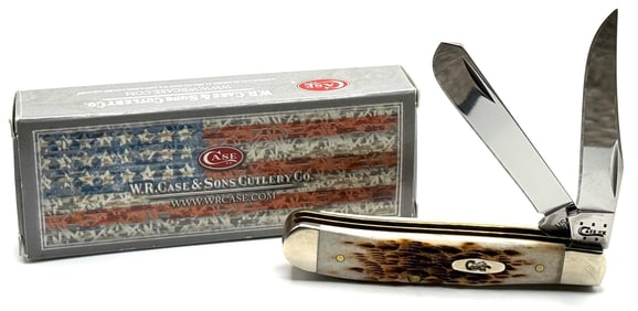 2015 Case XX Amber Bone Mini Trapper Knife 6207 SS