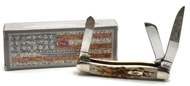 2015 Case XX Amber Bone Medium Stockman Knife 6318 SS