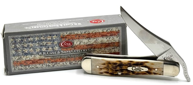 2014 Case XX Amber Bone Russlock Knife 61953L SS