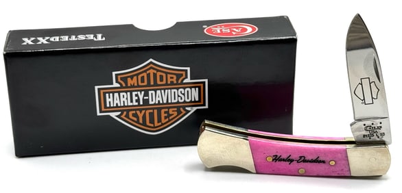 2014 Case XX Harley-Davidson Smooth Pink Bone Knife 61225L SS