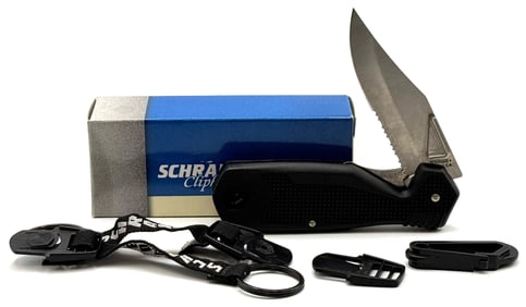 Schrade CH18S, Sportmate Serrated w/ Clip, NOS, USA