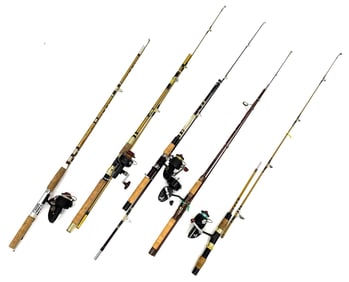 Mitchell 300, Dam Quick 220N, Dam Quick 220, & Dam Quick 110 N Reels with Rods