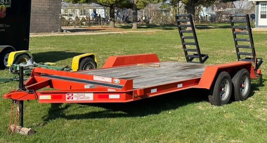 2002 16ft Flatbed Equipment Hauler Trailer