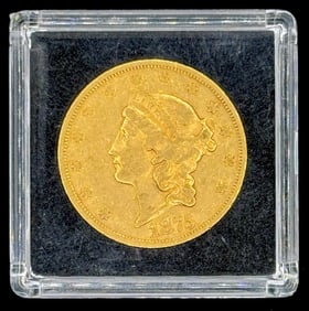 1875-S $20 Liberty Head Gold Coin