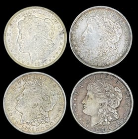 (4) U.S. Morgan Silver Dollars