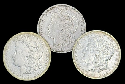 (3) U.S. Morgan Silver Dollars