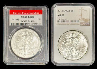 2012 & 2013 American Silver Eagle Dollars