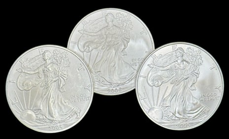 (3) U.S. American Silver Eagle Dollars