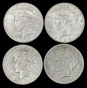 (4) U.S. Silver Peace Dollars
