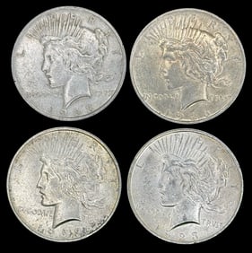 (4) 1923 U.S. Silver Peace Dollars
