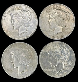 (4) U.S. Silver Peace Dollars
